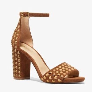 Michael Kors Tan Studded Block Heels